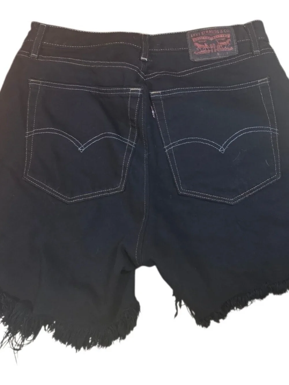 Nasty Gal Afterparty Reworked Levi’s Denim Shorts Black Size Large